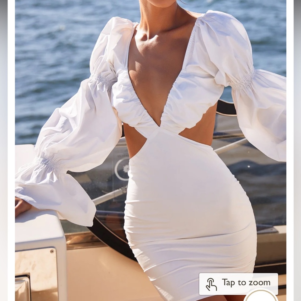 Alamour the label white cut out mini dress in xxs